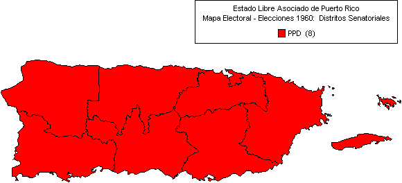 Mapa: Elecciones Generales 1960 - Distritos Senatoriales