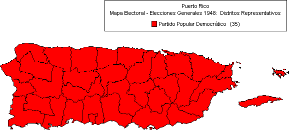 Mapa: Elecciones Generales 1948 - Distritos Representativos
