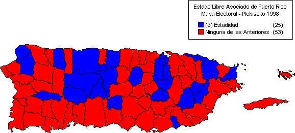 Mapa: Plebiscito 1998